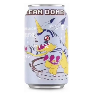Refresco Digimon Gabumon Ocean Bomb Sparkling Water sabor arandanos