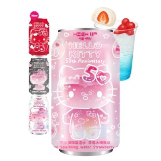 Strawberry Mochi Ramune Soft Drink Hello Kitty 50th Anniversary Sanrio HIGH UP Limited Edition 330 ml