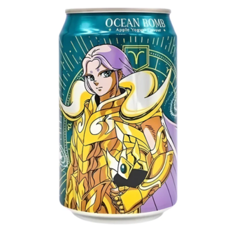 Refresco Saint Seiya Mu de Aries Ocean Bomb Sabor Yogur de Manzana