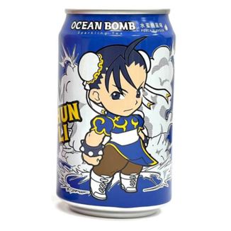 Street Fighter Ocean Bomb Chun Li Soft Drink Peach Flavor