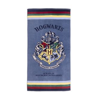 Toalla Azul Escudo Hogwarts Harry Potter 140 x 70 cms