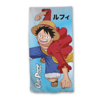 Toalla Azul Monkey D. Luffy One Piece 140 x 70 cms