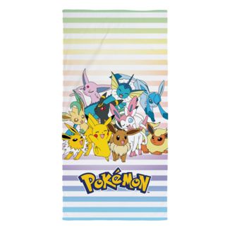 Toalla Pikachu y Eevee Evoluciones Pokémon 140 x 70 cm