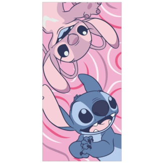 Toalla Rosa Ángel y Lilo & Stitch Disney 140 x 70 cms