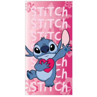 Heart Pink Towel Beach Lilo & Stitch Disney 140 x 70 cms