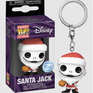 Llavero Funko Jack Skellington Santa Pesadilla antes de Navidad Disney Pocket POP!