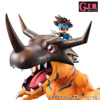 Greymon & Taichi Yagami Figure Digimon Adventure G.E.M. Series