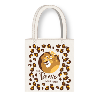 Mufasa & Simba Animal Print Tote Bag The Lion King Disney 