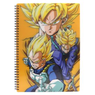 Libreta A4 Efecto 3D Saiyans Dragon Ball Z