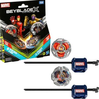 Beyblade X Iron Man 4-80B & Thanos 4-60P Marvel Comics