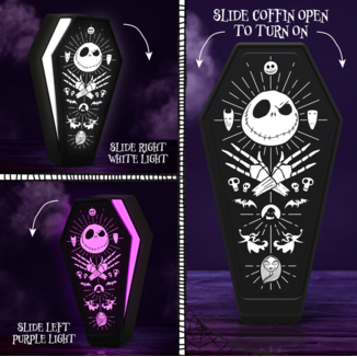 Jack Skellington Coffin 3D Lamp Nightmare Before Christmas Disney Tim Burton