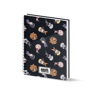 Naruto Shippuden Characters Black A5 Notebook 