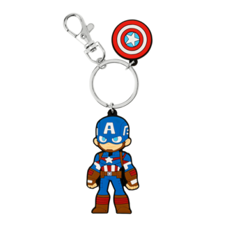 Captain America Shilouette Keychain Marvel Comics