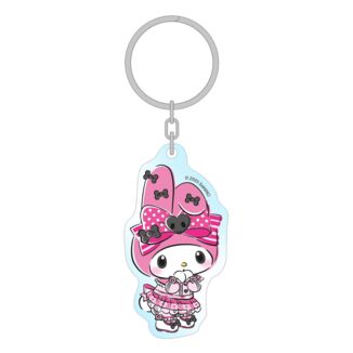 My Melody Pink Black Party Keychain Sanrio