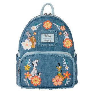 Mochila Perros y Gatos Flower Denim Disney Loungefly