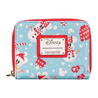 Snowman Mickey & Minnie Mouse Purse Card Holder Disney Loungefly