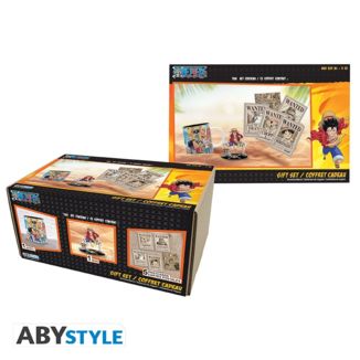 Gift Pack Mug, acrylic figure and One Piece postcards