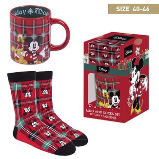 Pack Regalo Taza y Calcetines Mickey Mouse y Pluto Disney
