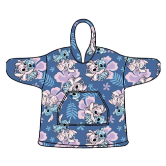 Floral Lilo & Stitch Disney Polar Poncho Adult Size