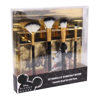 Mickey Mouse Brushes & Travel Toiletry Bag Make Up Set Disney