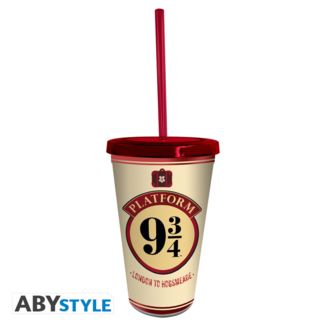 Platform 9 3/4 Cup with Straw Harry Potter
