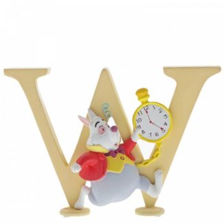 Letter W White Rabbit Figure Alice in Wonderland Disney Enchanting Collection