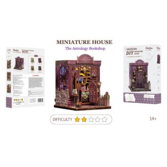 Miniature House: Astrology Bookshop Diorama DIY Book Nook