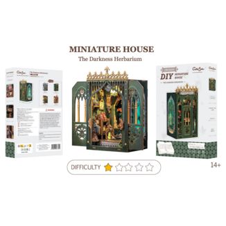 Miniature House: The Darkness Herbarium Book Nook DIY Diorama