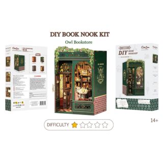 Owl Bookstore Book Nook DIY Diorama