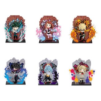 My Hero Academia Wall Art Collection Figure Set Heroes & Villains (Complete Box)