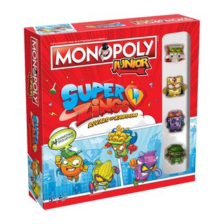 Monopoly Junior SuperZings Board Game * Spanish Edition *