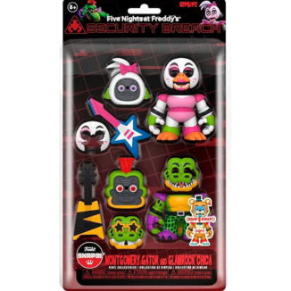 Montgomery Gator & Glamrock Chica Action Figure Five Nights at Freddy's: Security Breach Funko Snaps