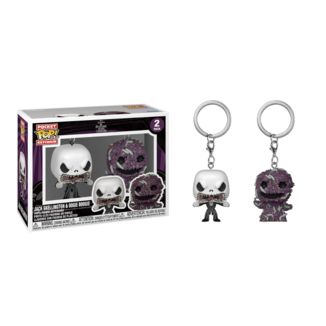 Jack Skellington & Oogie Boogie Nightmare Before Christmas Disney Keychain Pocket Funko POP! 2 Pack