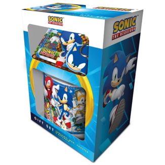 Sonic The Hedgehog Mug, Keychain and Coaster Set