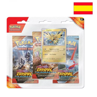 SV8 Blister Booster 3 Pack Pokémon TCG Escarlata y Púrpura Chispas Fulgurantes (Spanish)