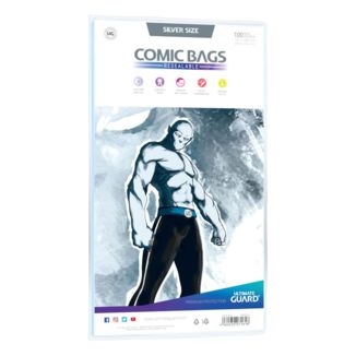 Bolsas Cómic Silver Size con Cierre Reutilizable Ultimate Guard (Pack 100)