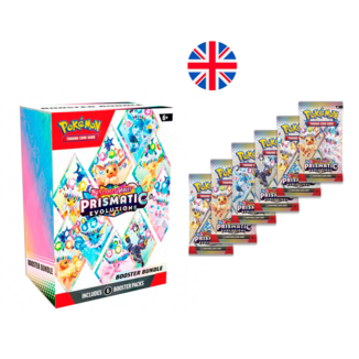 Booster Bundle SV8.5 Pokémon TCG Escarlata y Púrpura Evoluciones Prismáticas (Inglés)