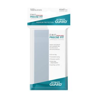 Fundas Tamaño Japonés Transparente con Cierre Reutilizable Precise-Fit Ultimate Guard (Pack 100)