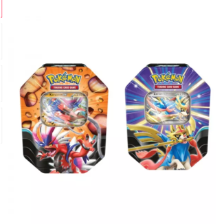 Lata Summer ex Tins Pokémon TCG Escarlata y Púrpura Evoluciones Prismáticas (Español)