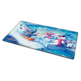 Stitch and Angel in Winterspell Hyperia City Playmat TCG Disney Lorcana