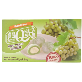 Muscat Grape Flavour Q Taiwan Dessert Mochi Box 80 gr