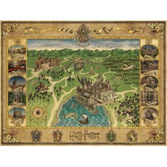 Map Hogwarts Puzzle Harry Potter 1500 Pieces