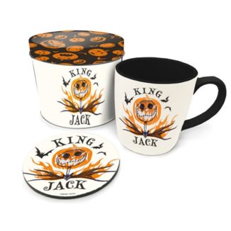 Set Taza Posavasos y Caja Metalica King Jack Pesadilla Antes de Navidad