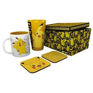 Taza Vaso y Posavasos Set Pikachu Pokemon