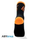 Konoha Naruto Shippuden Black and Orange Socks