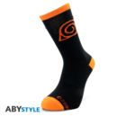 Konoha Naruto Shippuden Black and Orange Socks