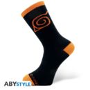 Konoha Naruto Shippuden Black and Orange Socks