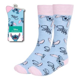 Calcetines Azul y Rosa Happy Lilo & Stitch Disney Talla 36-43