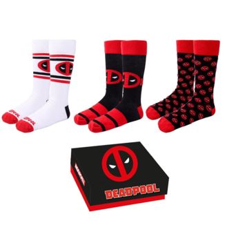 Logo Deadpool Socks Pack 3 Marvel Comics