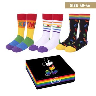 Mickey Mouse Pride Socks Pack Disney Size 40-46
